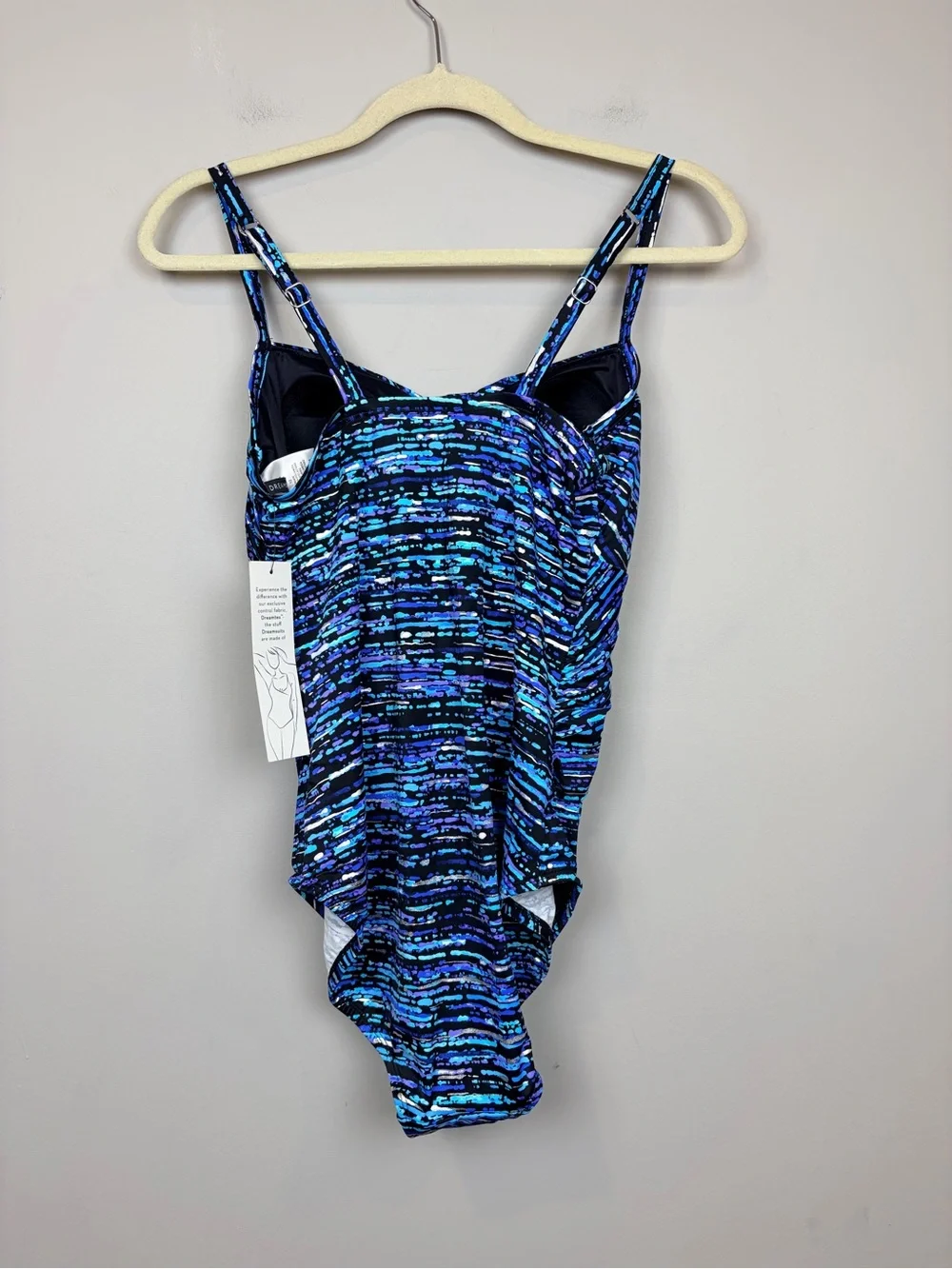 NWT‎ Dreamsuit by Miracle Brands Drape One Piece Swimsuit 12 Ruched